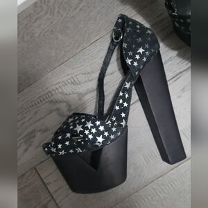 Starry Black Platform Heels by Jeffrey campbell